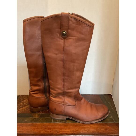 Frye - Melissa - Riding/Moto Boots - Cognac Tan -8B - Picture 5 of 13